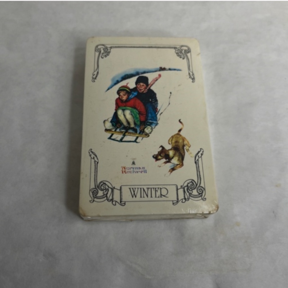 Trump Casino Norman Rockwell "Winter" Playing Cards (New in Plastic) Made in USA